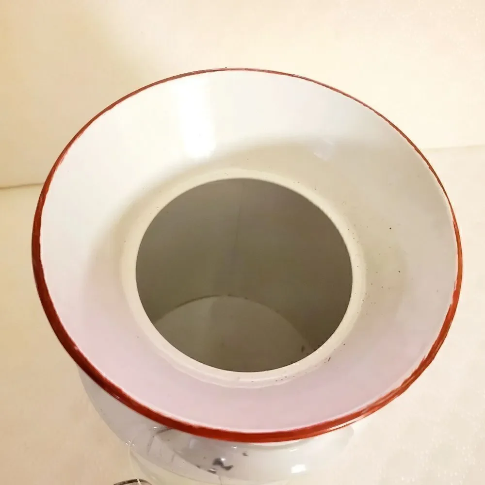 White Christmas Iron Milk Can